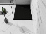 MEXEN/S - Stone+ obdélníková sprchová vanička 140 x 90, černá, mřížka černá 44709014-B