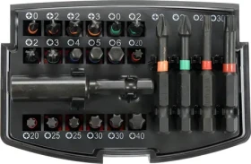 YATO Sada bitů s adaptérem 1/4" / Sada bitů / 23 ks / adaptér 60 mm / ocel AISI S2 (YT-04621)