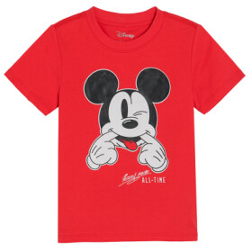Tričko s krátkým rukávem Mickey Mouse- červené - 104 RED