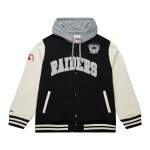 Mitchell & Ness Pánská bunda Oakland Raiders NFL Courtside Fleece Full-Snap Velikost: L