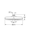GROHE - Tempesta Hlavová sprcha 210, 1 proud, chrom 26410000