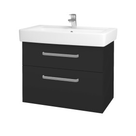 Dřevojas - Umyvadlová skříňka Q MAX SZZ2 80 - N03 Graphite / Úchytka T01 / N03 Graphite 198695A