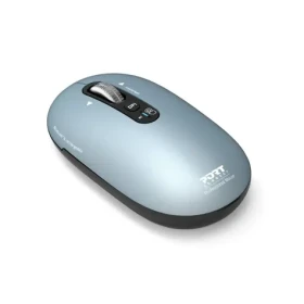 PORT CONNECT Pure MAC pastelová modř / Bezdrátová nabíjecí myš / Bluetooth / FreeWheel / 3200 DPI / USB-C (910500)