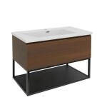 Koupelnová skříňka s umyvadlem SAT B-Way 80x30x45 cm ořech mat BWAY80NUTFU3WMA BWAY80NUTFU3WMA