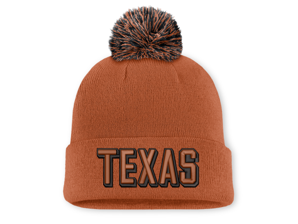 Nike Pánská zimní čepice Texas Longhorns NCAA Letter Mascot Knit with Pom