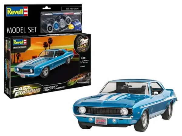Revell Model Set Fast Furious 1969 Chevy Camaro Yenko