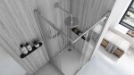REA/S - Sprchový kout City 90x90 Nickel Brush Se sprchovou vaničkou Savoy black KPL-E0058
