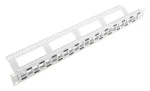 Lanberg PPKS-1224-S šedý / Patch panel / Modulární (Keystone) / prostřídané porty / 1U / 19" (PPKS-1224-S)