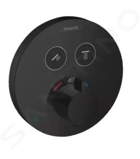HANSGROHE - Shower Select Termostatická baterie pod omítku pro 2 spotřebiče, matná černá 15743670