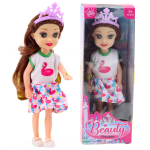 Mamido Mini panenka princezna s korunou barevné šaty 14 cm mix