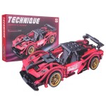 Mamido Technická stavebnice závodní auto 488 dílků 1:18 červené