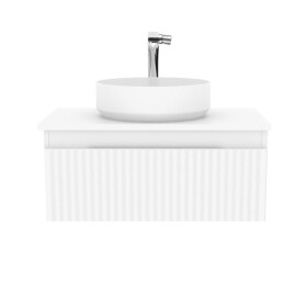 Koupelnová skříňka s umyvadlem a baterií SAT Evolution 98x30x44,8 cm bílá mat SATEVO100WMDBUB SATEVO100WMDBUB