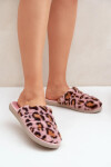 Futrzane Pantofle Dámské Leopard Inblu EK000008 Růžové 36