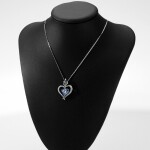 Náhrdelník Swarovski Elements True Love světle modrý - srdíčko, Světle modrá 42 cm + 5 cm (prodloužení)
