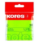 Kores Samolepicí bločky 75x75 mm - zelené
