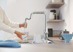 GROHE - QuickFix Start Elektronická dřezová baterie s výsuvnou sprškou, bateriové napájení, chrom 1012430000