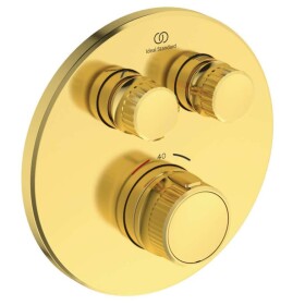 IDEAL STANDARD - CeraTherm Navigo Termostatická sprchová baterie pod omítku pro 2 spotřebiče, Brushed Gold A7296A2