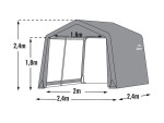 Plachtový přístřešek – ShelterLogic 2,4 × 2,4 m šedá