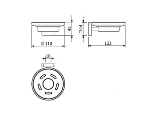 KLUDI - Vela S Mýdlenka s držákem, sklo/kartáčovaný nikl 25985N5