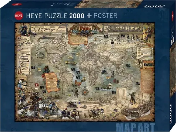 HEYE Puzzle Map Art: Svět pirátů
