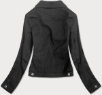 Jednoduchá černá dámská džínová bunda kapsami model 15032356 černá M.B.J.