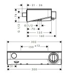 HANSGROHE - ShowerTablet Select Termostatická sprchová baterie 300, chrom 13171000