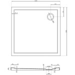 MEXEN - Flow Sprchová vanička čtvercová slim 120 x 120, černá mat 46S701212