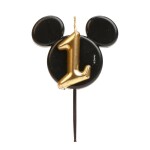 Dortisimo Dekora svíčka Mickey černo-zlatá číslo 1