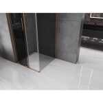 MEXEN/S - Velar L sprchový kout, posuvné dveře 120 x 120, grafit, růžové zlato 871-120-120-43-60