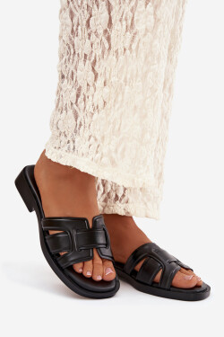 Dámské nazouváky na nízkém podpatku černé Lorania 43