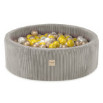 PLUSH NEST PLUSH NEST Hrací sestava s bazénem (3 prvky + bazén 90 × 30 cm) s 200 míčky, prémiová