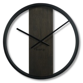 DumDekorace Designové nástěnné hodiny v barvě wenge 50cm
