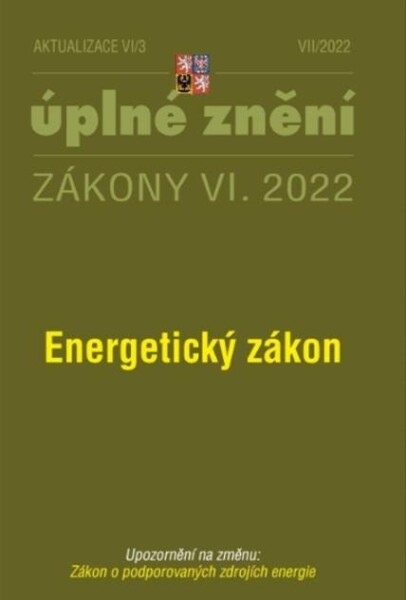 Aktualizace VI/3 Energetický zákon, zákon,