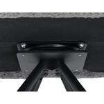 Židle jídelní, šedá látka, černý kov, otočný mechanismus 90°/90° (L/P) - funkce reset