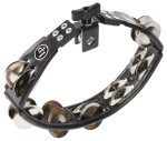 Latin Percussion Cyclops Tambourine Steel Jingles Black Mountable