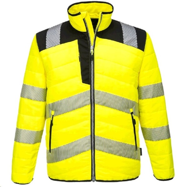 Portwest HI-VIS BAFFLE PW371 Zateplená voděodolná bunda reflexní HV žlutá/černá