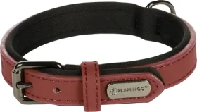 Flamingo Binti Kožený obojek s neoprenem červená XS/S (FLA-519237)