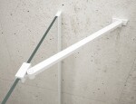 Erga Paris, rohová vzpěra pro sprchové zástěny o tloušťce skla 6/8/10 mm, délka 45cm, bílá matná, ERG-V02-PARIS-BAR45-WH