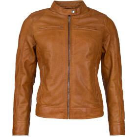 Dámská Kožená Bunda Orangia Brixton Hnědá x Oranžová Velikost: L