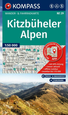 Kitzbühelské Alpy 1:50 000 / turistická mapa KOMPASS 29