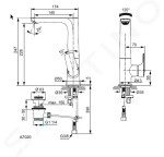 IDEAL STANDARD - Connect Air Umyvadlová baterie Slim s otočným výtokem a výpustí, chrom A7020AA