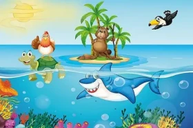 ART PUZZLE 5889 Dřevěné puzzle Kuře na dovolené