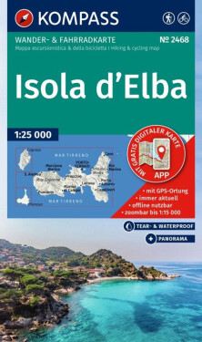 Ostrov Elba 1:25 000 / turistická mapa KOMPASS 2468