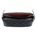 Módní prošívaná dámská koženková crossbody Freay, černá