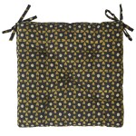 MADAM STOLTZ Prošívaný podsedák Black/Mustard, žlutá barva, textil