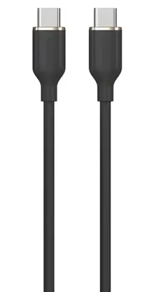Devia Jelly Series černá / Nabíjecí kabel / USB-C - USB-C / 1,2 m / silikonový (6938595386657)