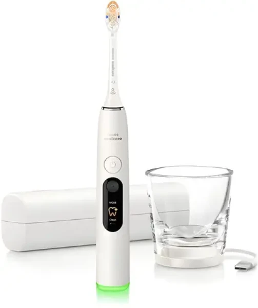 Philips Sonicare 8500 HX8513/11 bílá / Elektrický zubní kartáček / Bluetooth / výdrž baterie 336 h / nabíjecí kabel (100002204937)