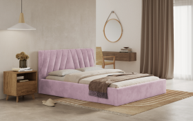 FRONTI Postel ASTI 140x200 růžová s úložným prostorem