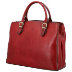 Luxusní dámská kožená kabelka do ruky Katana Faria, vínová