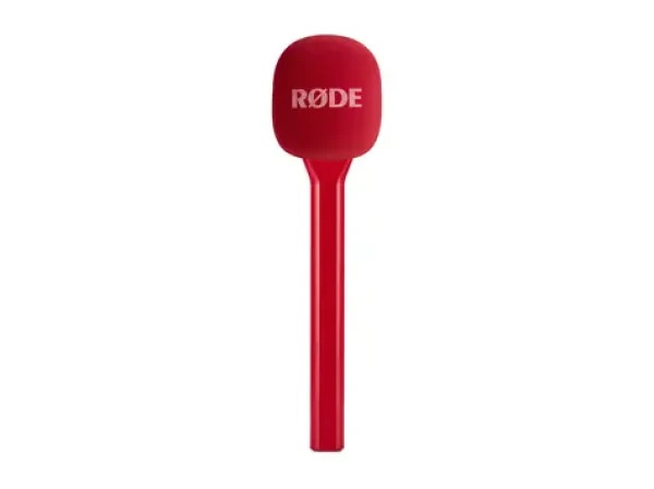 Rode Interview GO červená / Ruční adaptér / pro Wireless GO, GO II, GO 3, PRO, ME / ochrana proti větru (INTERVIEWGORED)